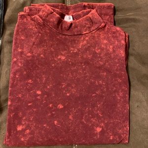 Mineral wash mock turtleneck